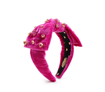 Cindy - Headband - Fuchsia Velvet