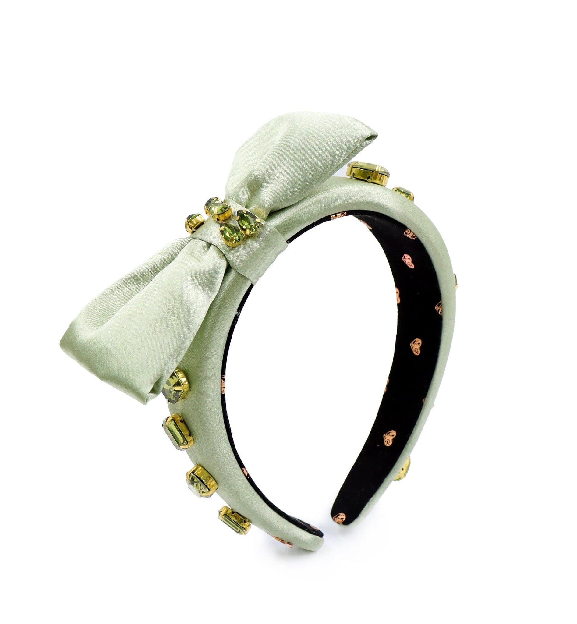 Sofia - Headband - Olive Green Silk